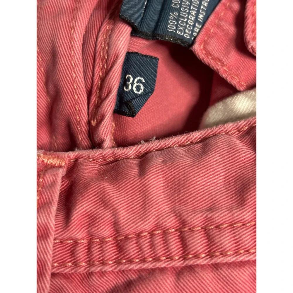 Polo Ralph Lauren Mens Chino Shorts‎ Pink Salmon Cotton Twill Size 36 Flat Front